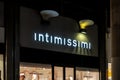 The entrance and logo of the Intimissimi company which sells luxury underwear