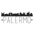 Palermo Sicily Italy . City Skyline. Silhouette City. Design Vector. Famous Monuments.