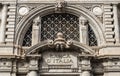 The facade of the historic bank of Italy in Palermo, Sicily