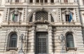 The facade of the historic bank of Italy in Palermo, Sicily