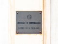 Palermo, Sicily, Italy - Sign of the Court of Supervision, an Italian courthouse in Palermo