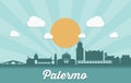 Palermo skyline - Sicily, Italy - vector illustration