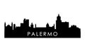 Palermo skyline silhouette.