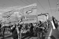 Palestina protest demonstration in ZÃÂ¼rich: People demanding sanctions against Israel Royalty Free Stock Photo