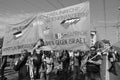 Palestina-Protest in ZÃÂ¼rich: people claiming sanctions against Israel for the occupacion policy Royalty Free Stock Photo