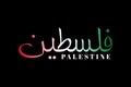 Palestine Arabic Calligraphy - Palestine Logo - Solidarity with Gaza concept background