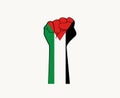 Palestine Emblem Hand Flag Middle East country Symbol