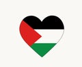 Palestine Flag Emblem Heart Middle East country Icon