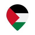 palestine flag location pin