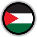 Palestine flag round shape Vectors Royalty Free Stock Photo