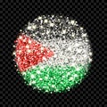 Palestine flag sparkling badge