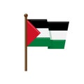 Palestine flag vector icon