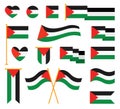 Palestine Flags In Different Shapes Royalty Free Stock Photo