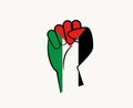 Palestine Hand Flag Emblem Middle East country Symbol