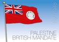 Palestine historical flag, years 1927 to 1948, British mandate