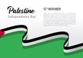 Palestine Independence Day design with Typography number of 15 November. Pray for Palestine flag wallpaper, poster, flyer, banner