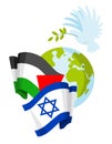Palestine Israel peace relation concept Royalty Free Stock Photo