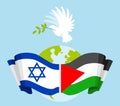 Palestine Israel peace relation concept