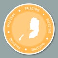 Palestine label flat sticker design.