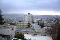 Palestine landscape. Bethlehem cityscape. Top of antiquities and residential buildings. Authentic views.