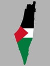 Palestine Map flag Vector illustration eps 10