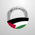 Palestine My Country Flag badge