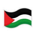 palestine save hand with palestinian flag