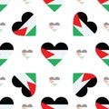 Palestine, State of flag patriotic seamless.