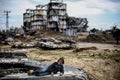 Palestinian Christians at the St. Porphyrius Church in Gaza. Royalty Free Stock Photo