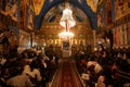 Palestinian Christians at the St. Porphyrius Church in Gaza. Royalty Free Stock Photo