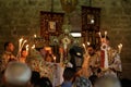 Palestinian Christians at the St. Porphyrius Church in Gaza.