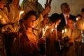 Palestinian Christians at the St. Porphyrius Church in Gaza.