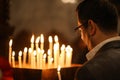 Palestinian Christians at the St. Porphyrius Church in Gaza. Royalty Free Stock Photo