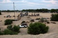 Palestinian drivers show their skills as they drive sandy hills