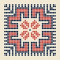 Palestinian Embroidery Pattern motif. Royalty Free Stock Photo