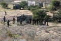 Palestinian fighters take part during a military drill carried by armed groups