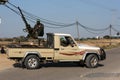 Palestinian fighters take part during a military drill carried by armed groups