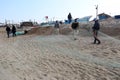 Palestinian fishermen on the Khan Younis Sea