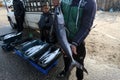 Palestinian fishermen on the Khan Younis Sea