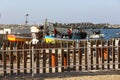 Palestinian fishermen in the sea port, of Gaza City