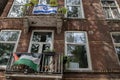 Palestinian And Israeli Flag At Amsterdam The Netherlands 26-8-2025 Royalty Free Stock Photo