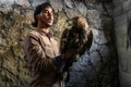 Palestinian man, loves to raise dangerous snakes and hawks at his home