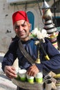 Palestinian man selling fresh tap water street, Bethlehem