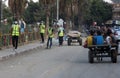 Palestinian municipality and civil defense employees organize a street cleaning and sterilization campaign in light of the coronav