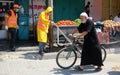 Palestinian municipality workers sterilize public parks and roads with the deployment of police during the fifth day to impose a c