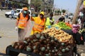Palestinian municipality workers sterilize public parks and roads with the deployment of police during the fifth day to impose a c