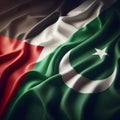 Palestinian and Pakistani Flags Side by Side - International Relations Royalty Free Stock Photo