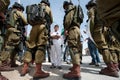 Palestinian protest and Israeli soldiers