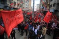 Palestinian Supporters of the Democratic Front celebrate their 51st anniversary