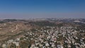 Palestinian Village Beit Surik with Jerusalem city in background Royalty Free Stock Photo